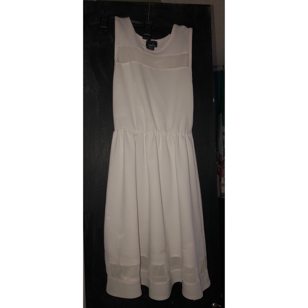 Plain White Mini Dress